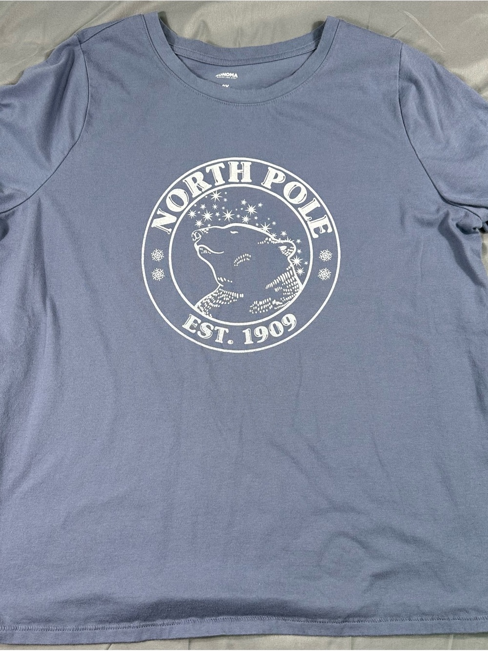Sonoma Women’s North Pole Polar Bear Graphic Tee - Blue